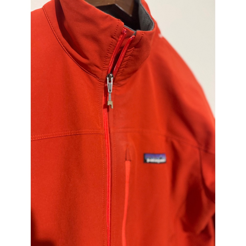 Patagonia Adze Softshell Jacket Mens Small Rust Windproof Full Zip Fleece Lined - Picture 5 of 10